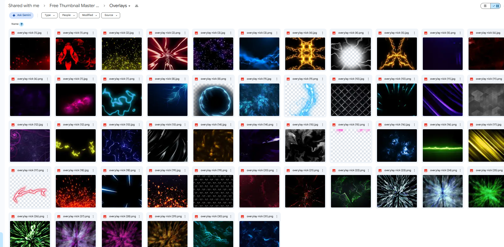 Sample from the pack: Overlay Effects Library